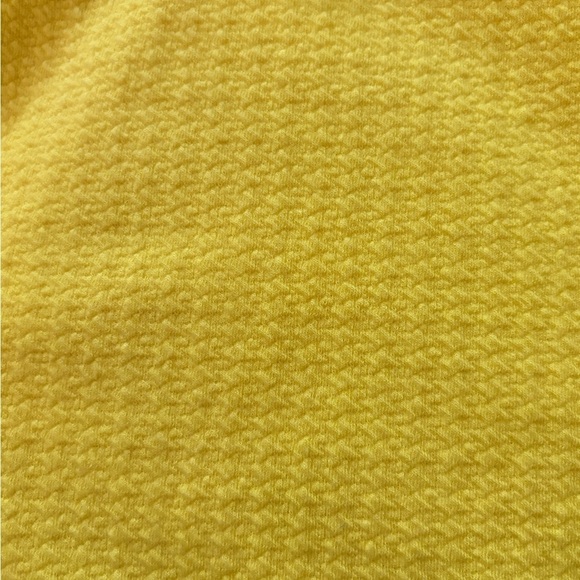 WORKSHOP knit top, sunny yellow, waffle knit pullover,, drop sleeves, boxy. - Picture 3 of 8